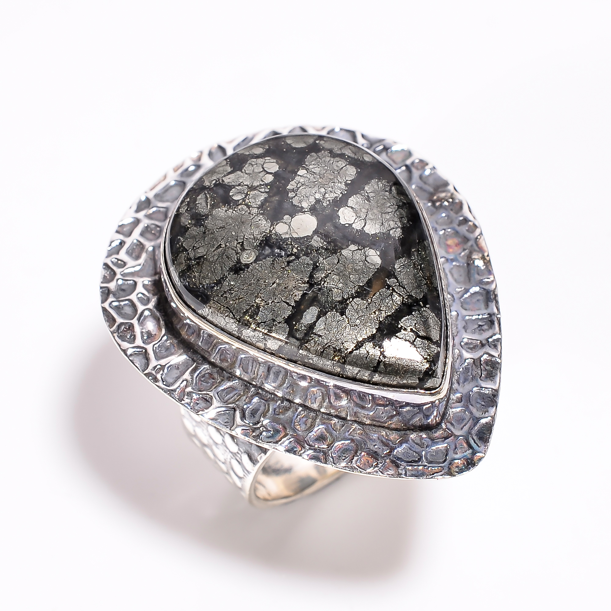 Markasit Achat Vintage Handmade Schmuck 925 Sterlingsilber Ring 9 US Rg _ 2620 - Bild 1 von 6